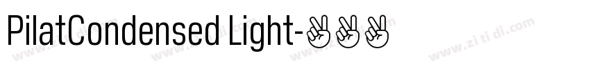 PilatCondensed Light字体转换